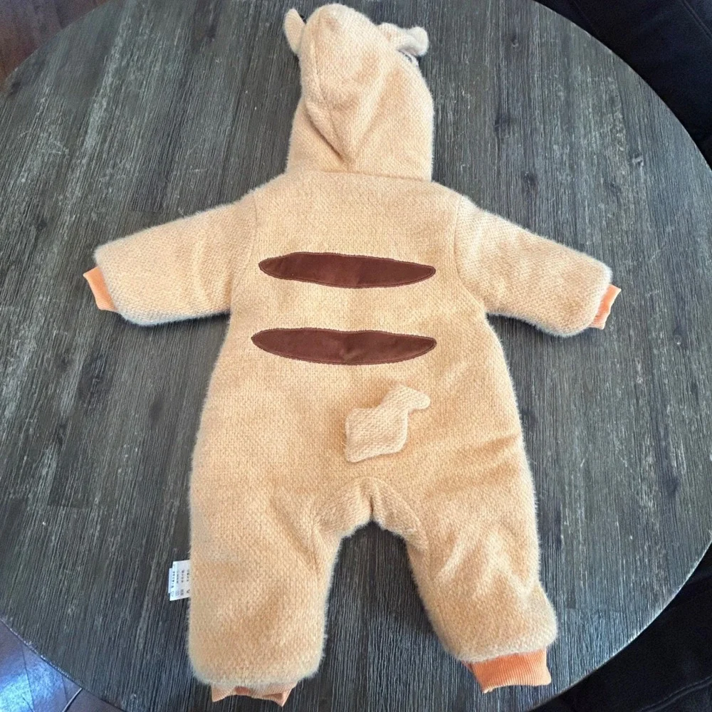 Pokemon Pikachu Baby Hooded Bunting Snowsuit Fleece coat Halloween 66cm 0-3M